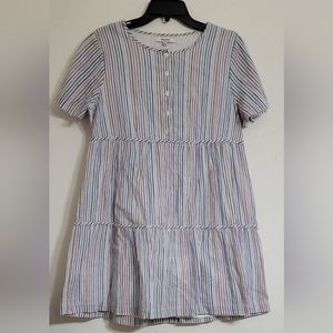 Madewell Striped button front mini dress